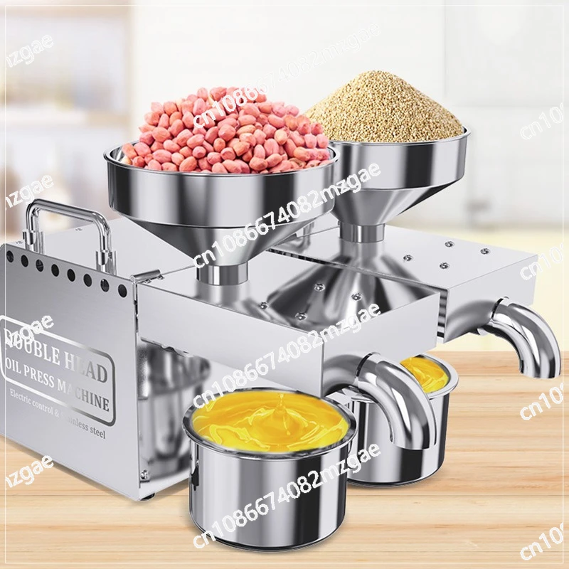 

Double head household commercial oil press peanut sesame walnut oil press