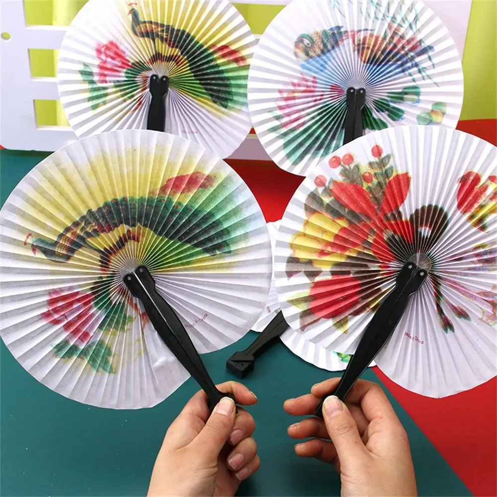 Wedding Crafts Elegant Printed Favour Womens Party Chinese Style Chinese paper fan Folding Fan Paper Folding Hand Fan