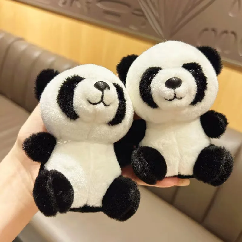 15cm Cute Panda Plush Keychain Kawaii Soft Stuffed Animal Keychain Plushie Doll Bag Pendant Panda Keyring School Bag Accessories