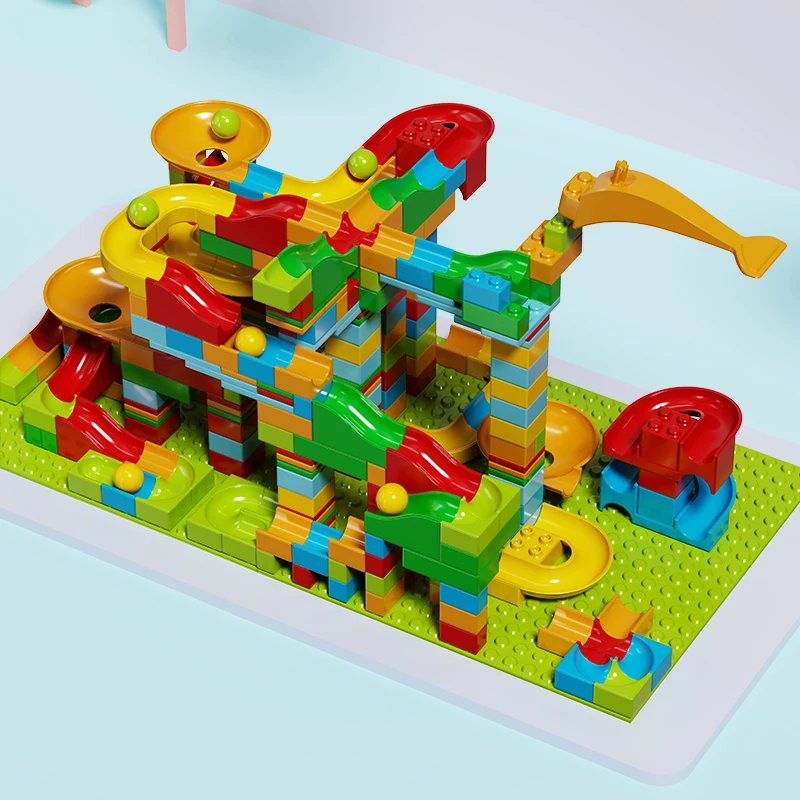 1000 ชิ้น Marble Run Building Blocks จํานวนมากชุด STEM ของเล่นเพื่อการศึกษาเด็กสร้างสรรค์ DIY Race Track ชุดก่อสร้างสําหรับการเรียนรู้