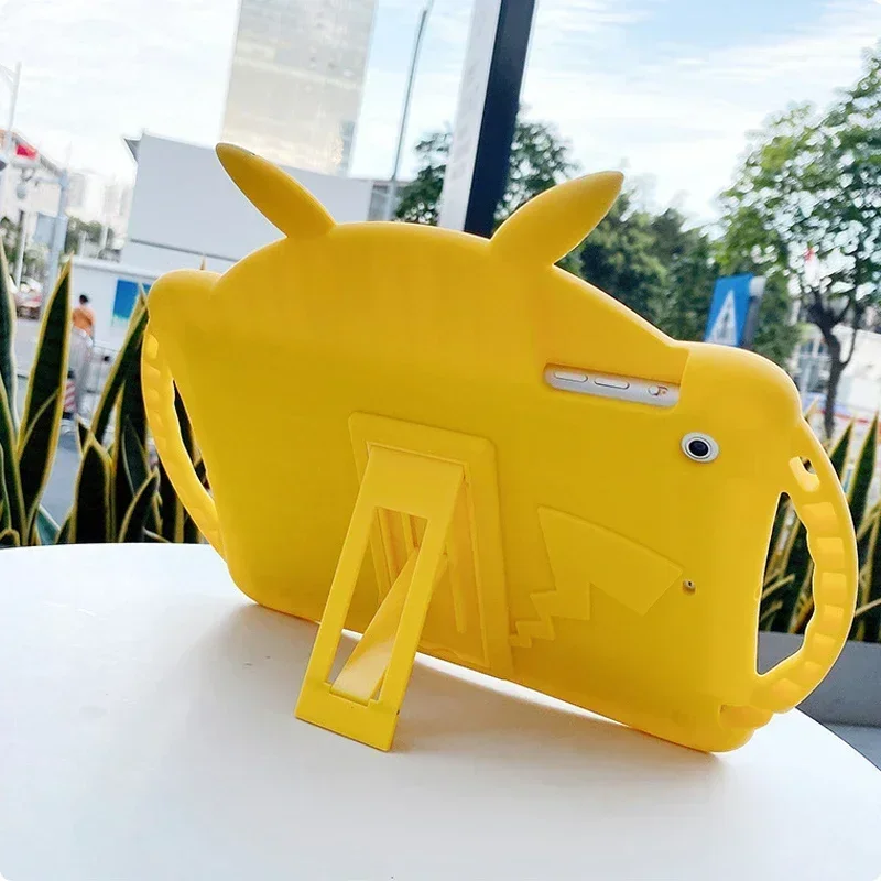 2024 pikachu caso de mesa para ipad pro 2021 para ipad mini 2 3 4 caso para 9.7 2017 2018 ipad ar 1 2 9.7 borracha macia funda capa