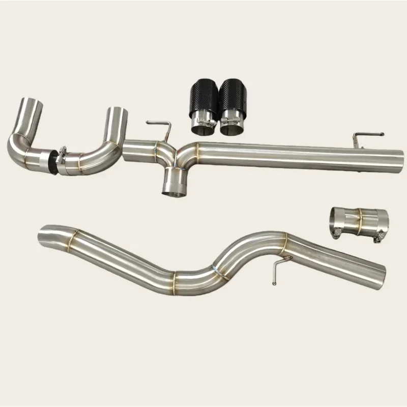 Superior Axle Back Exhaust System with Muffler-304 Stainless Steel Mirror-Polished Performance Upgrade
