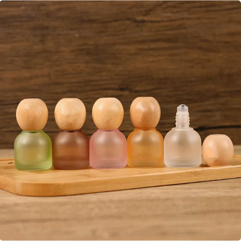 

10/30pcs 10ml Colourful Roller Ball Essential Glass Oil Bottle Empty Perfume Roller Ball Refillable Liquid Container Makeup Tool