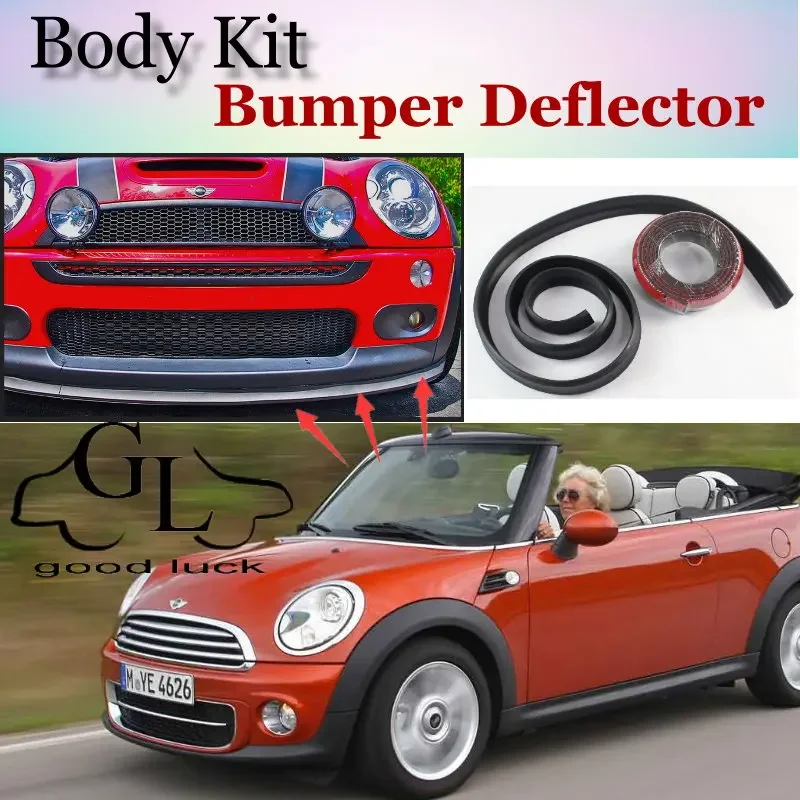 Bumper Lip Deflector Lips For Mini Convertible / Cabrio Front Spoiler Skirt For TopGear Friends Car Tuning / Body Kit / Strip