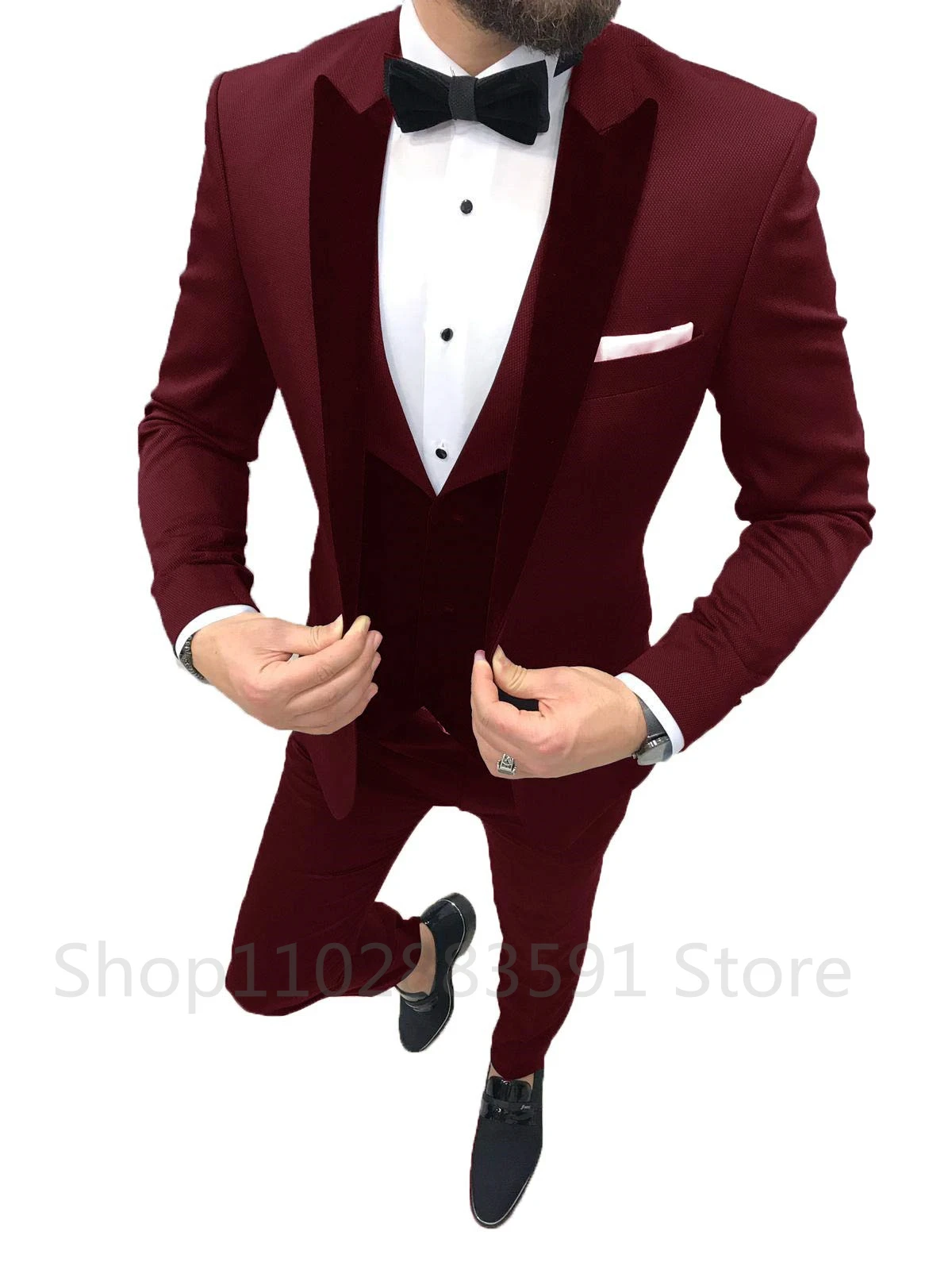 Costume Homme Mariage moda formale abiti Slim Fit per uomo 3 pezzi sposo abito da sposa smoking 2024 ultimo cappotto pantalone Design