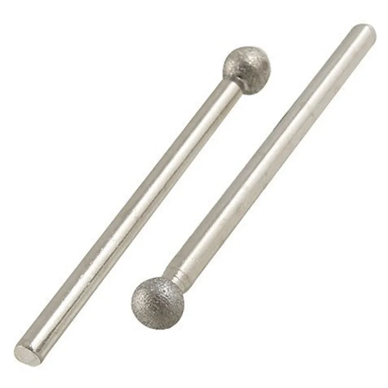 

【Hot Cake】100 Pcs 5Mm Ball Nose 3Mm Shank Diamond Mounted Point Grinding Bits