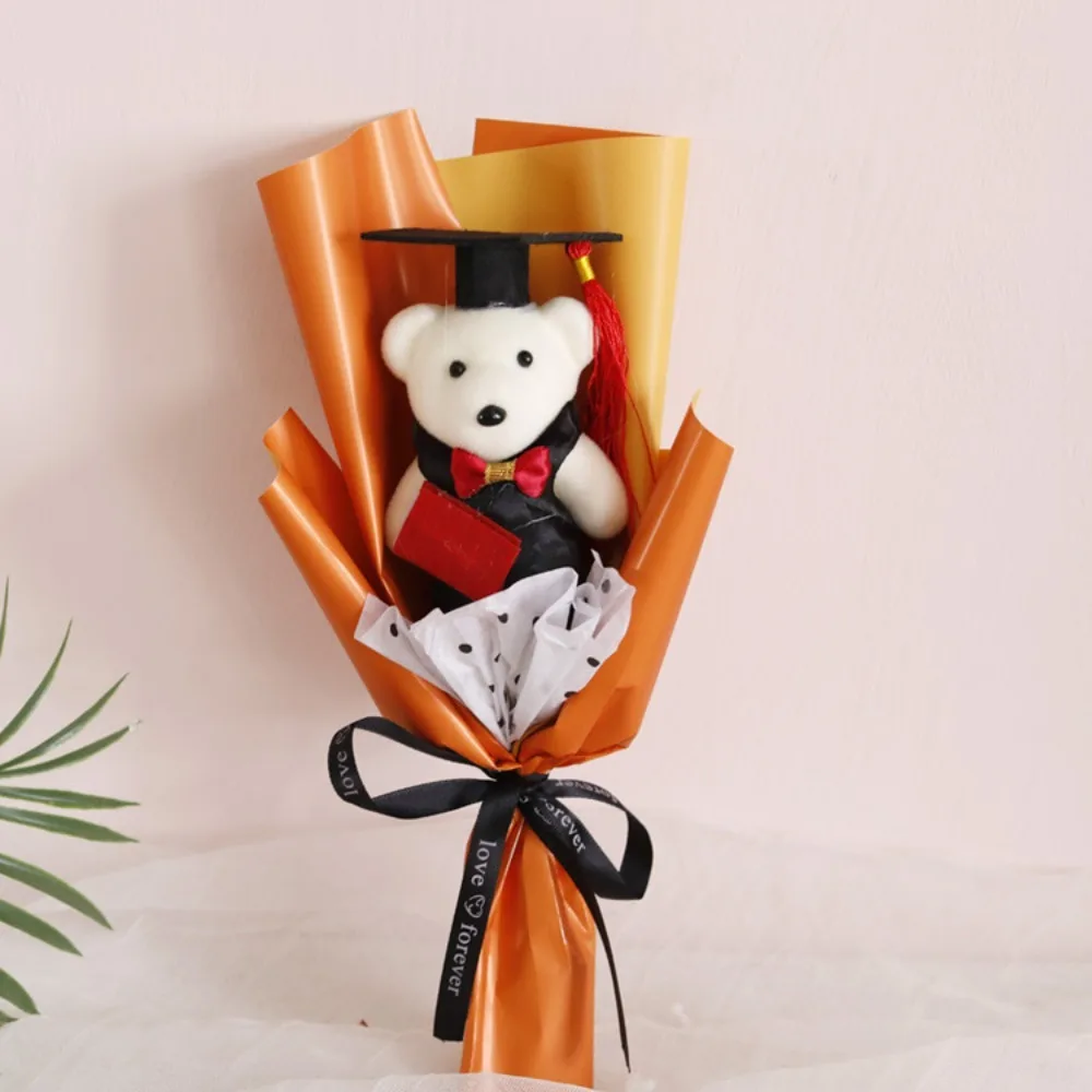 Chic Graduation Gift Cartoon Lovely Bear Bouquet Decoration Bear Animal Plush Toy Bear Bouquet  Valentine'S Day Birthday Party