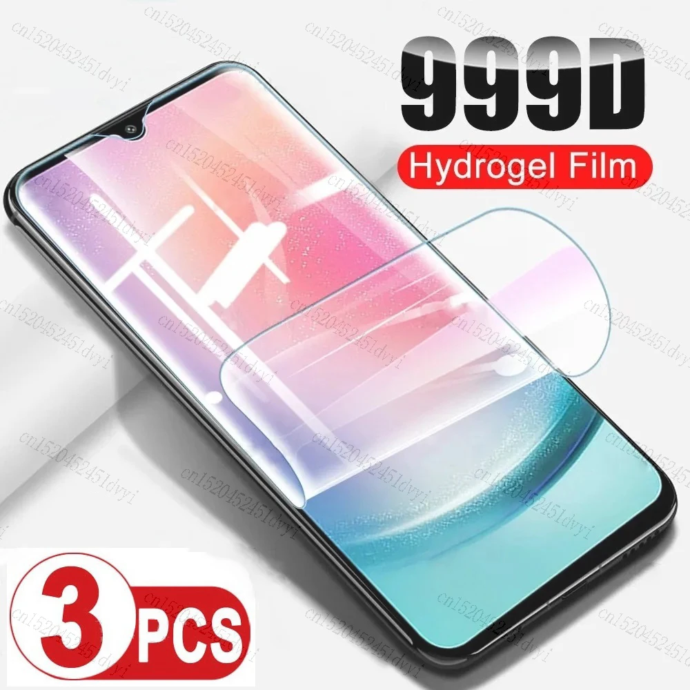 3Pcs Hydrogel Film for Samsung Galaxy A24 4G Screen Protector Water Gel for Samsung A 24 4G 6.5