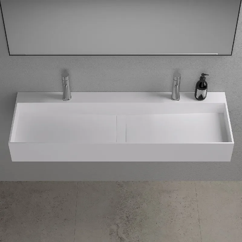 Integrated ultra-narrow edge bathroom balcony artificial stone washbasin washbasin and washbasin washing basin