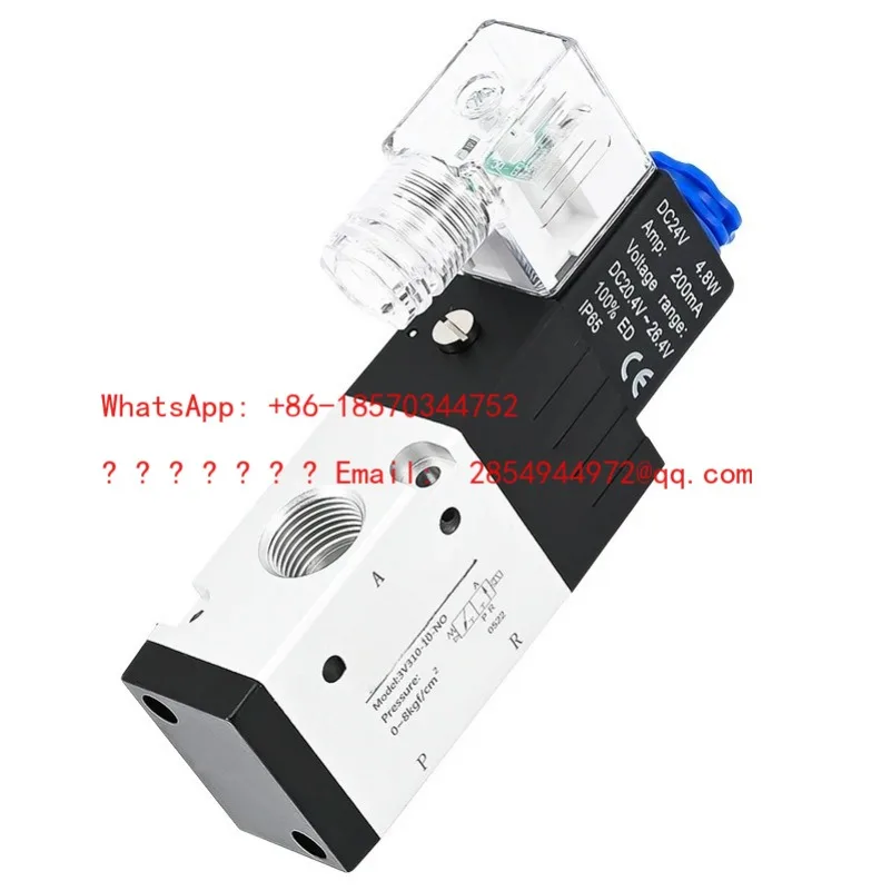 

2026 Пневматический двухпозиционный трехходовой реверсивный клапан с закрытым соленоидом 3V210-08-NC/Нормально открытым воздухом 3V310-10-NO