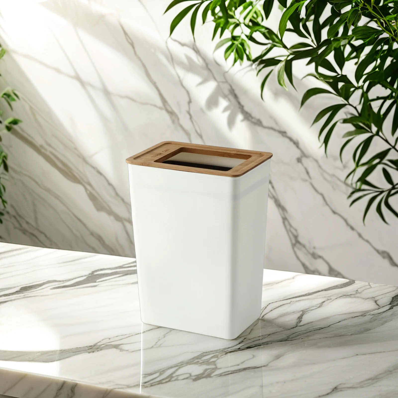 

Practical Plastic Trash Bins Waste Containers Kitchen Holder Storage Bucket Small Garbage Can for Home Office Bathroom Bedroom
