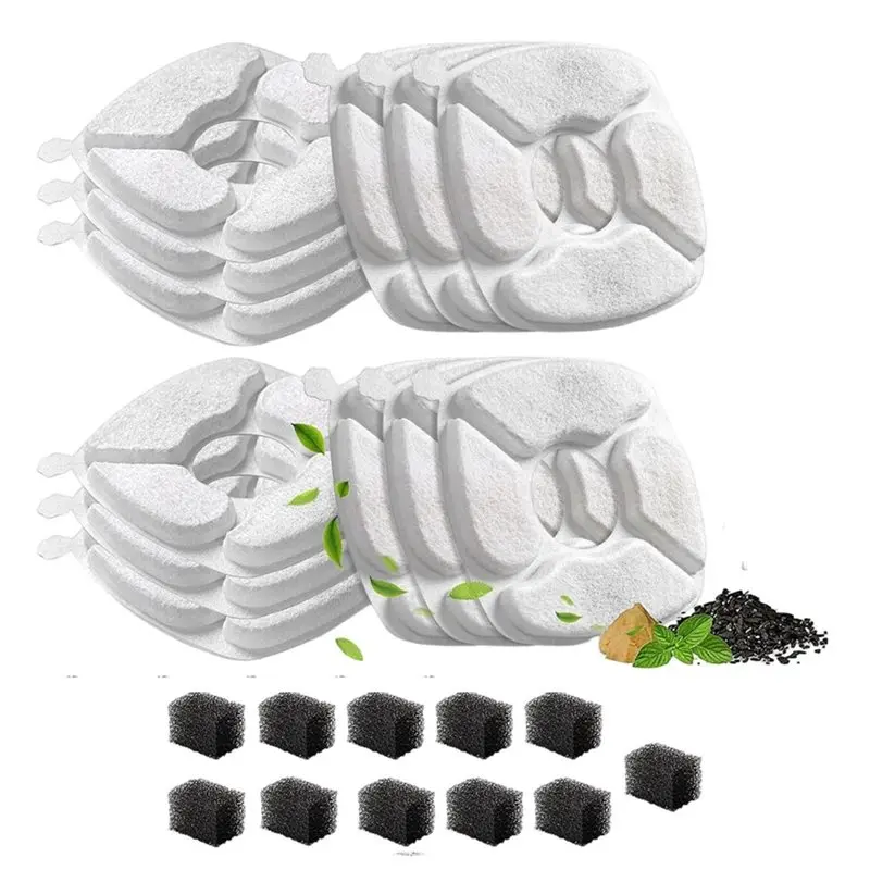 BSEVB-Cat Water Fountain Replacement Filters Pet Water Fountain Filters Fit For 50Oz 84Oz 95Oz 108Oz Pet Fountains