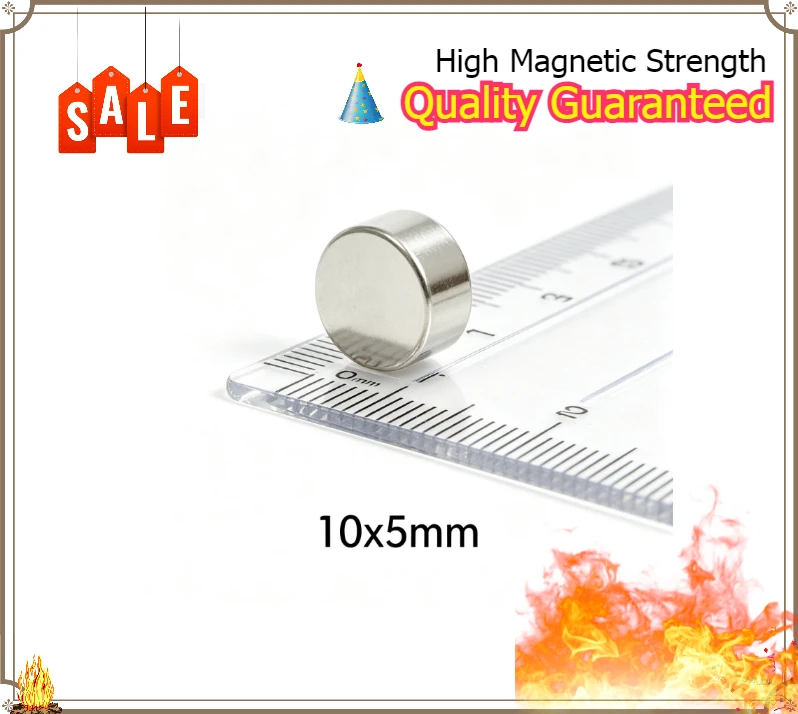Super Strong 10x5mm Neodymium Magnet Round Disc NdFeB Permanent Magnet For DIY Crafts Home Storage Fridge Notes