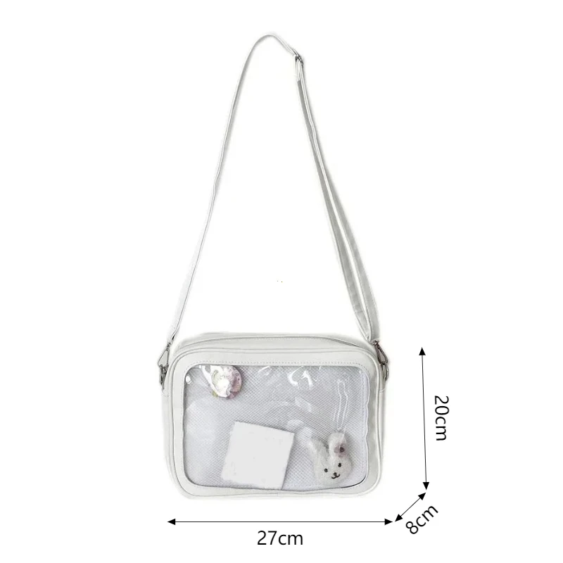 Female Ita Crossbody Bag Womens Transparent Messenger Bag Girls Cute-Lolita Shoulder Bags Teens Fashion Satchels Bag Ins