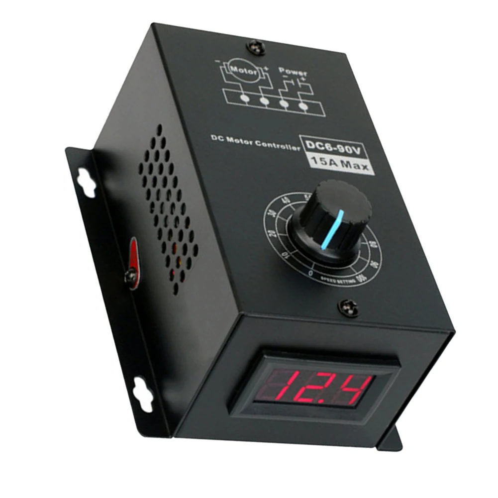 Black DC Motor Controller 10000W Motor Regulator Motor Controller Voltage 6-90V for vapor Emission 105 Black DC - view 5