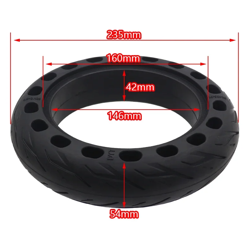 9.5x2.125 Electric Scooter Tubeless Tire Cellular Solid Rubber Wear Tyre For Electric Scooter Wheel Tire 9*2.125