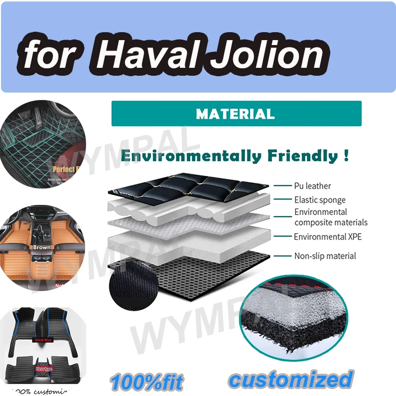 

LUXURY Car Floor Mats For Haval Jolion 2021 Custom Auto Foot Pads Automobile Carpet Cover Interior Accessories