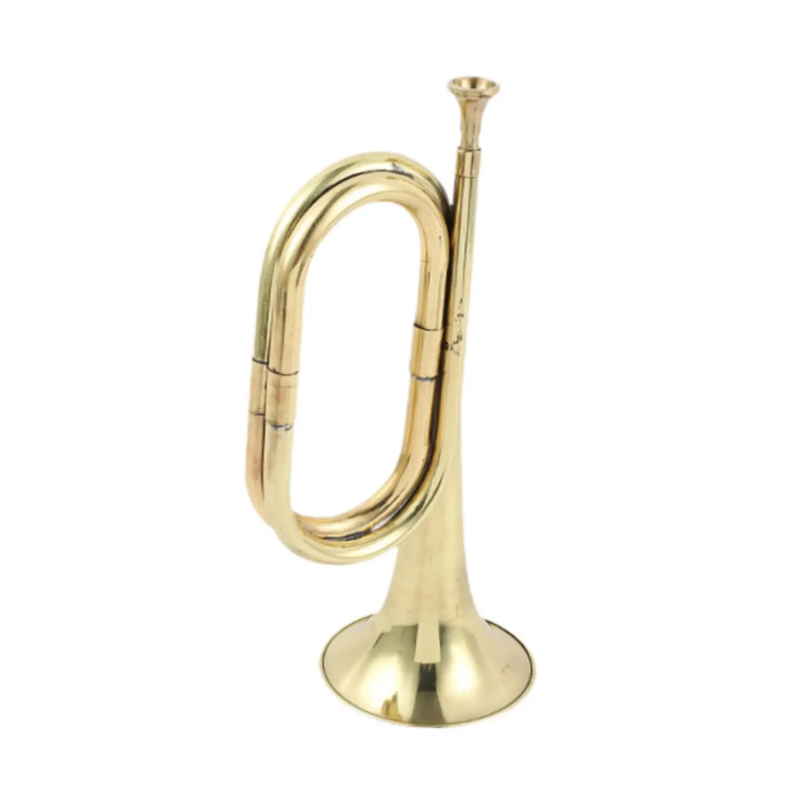 Trumpet Musical Instrument Small Brass Bugle Scout Bugle Western Winds Instrument for School Cavalry Orchestra Beginner Adults