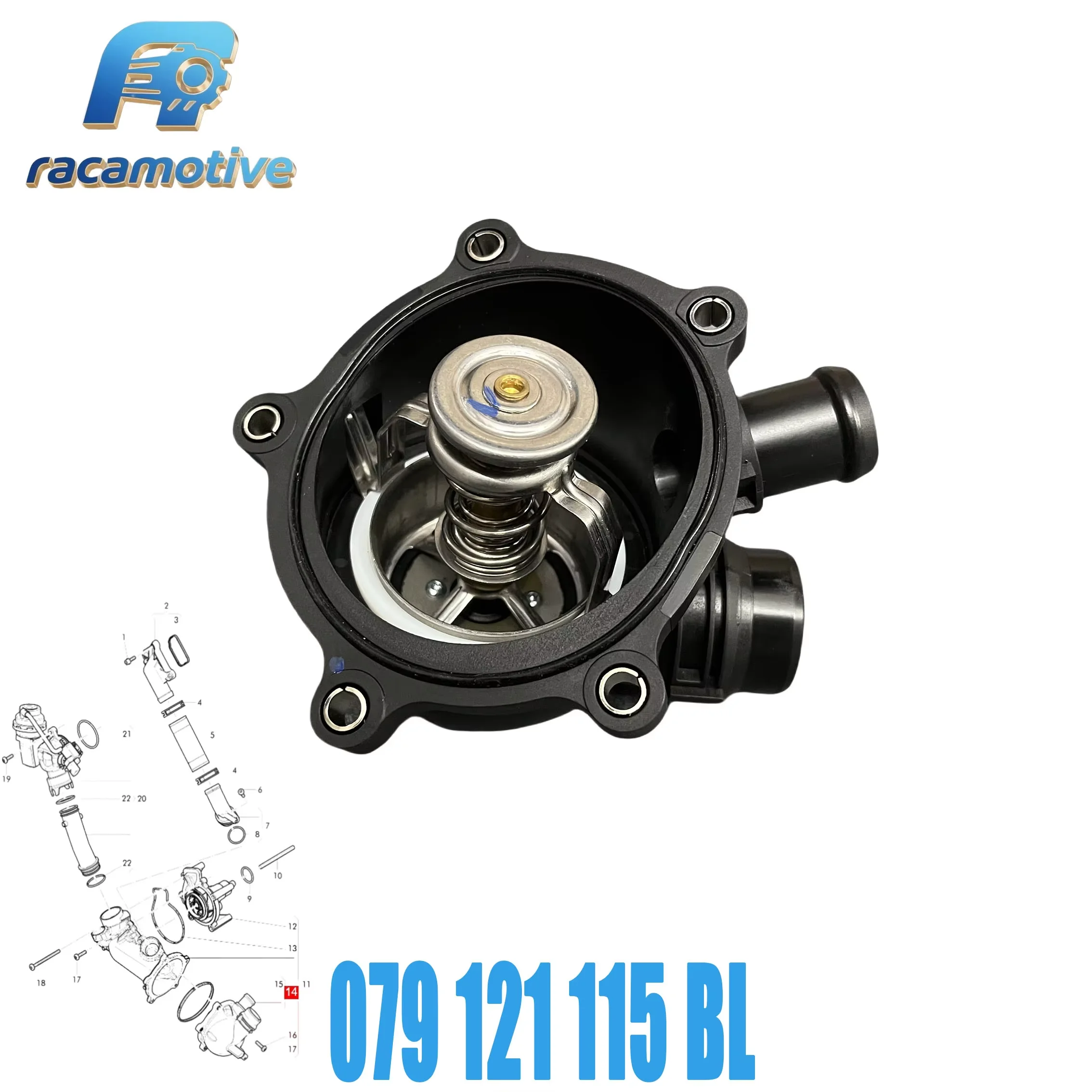 079121115BL 079121115BD 079121115AQ For Audi A8 A6 A7 Bentley Continental Flying Spur Engine Coolant Thermostat Housing.