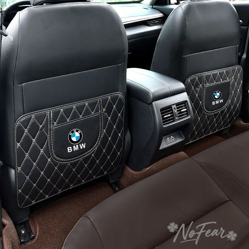 

1pcs Leather Car Seat Back Anti Kick Pad Scratch Mat For BMW M 1 2 3 4 5 7 Series X1 X3 X4 X5 X6 X7 F10 F30 E46 E60 stickers