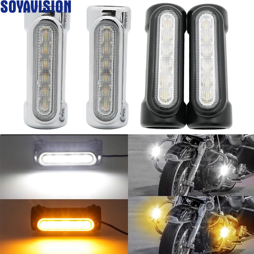 Motorcycle Highway Bar Lights Universal Fits 1-1/4\