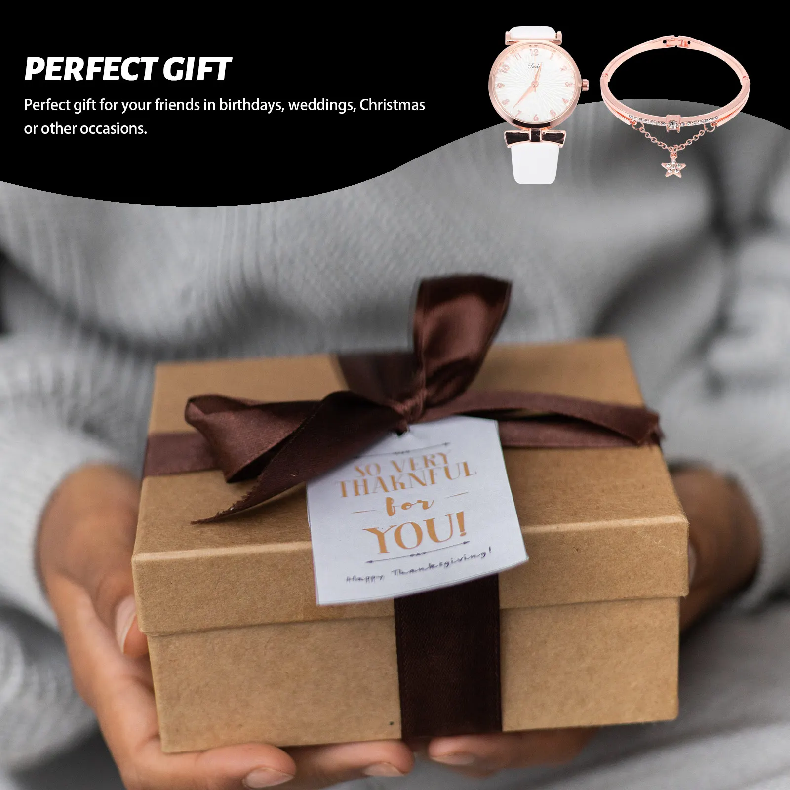 

Quartz Watch Bracelet Set For Women Shiny Stylish Durable Elegant Gift Party Banquet Daily Wear Outdoor Hiking