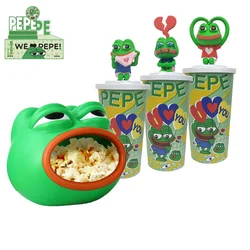 Authentic PEPE THE FROG Topper Cup Figure Anime Tumbler 650ml Kawaii Sippy Cup with Straw Exclusive Cinema Lovely Gift