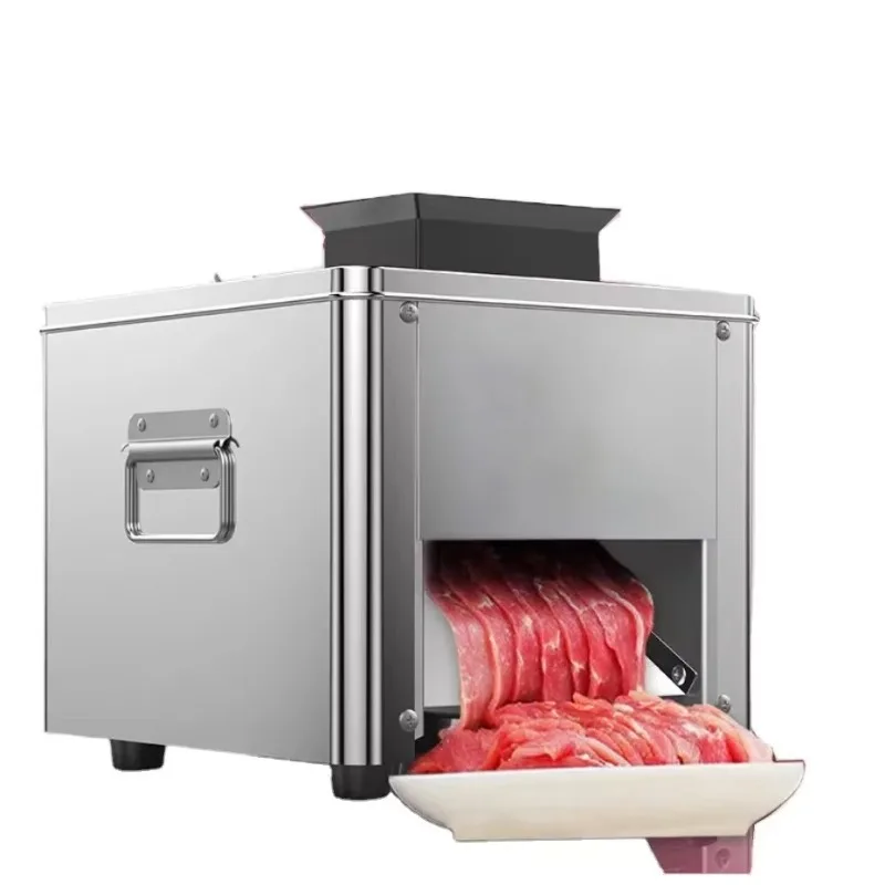 2026 Electric Automatic Meat Cutting Machine Small Meat Cutter Fresh Meat Slicer Fish Beef Pork Slicer