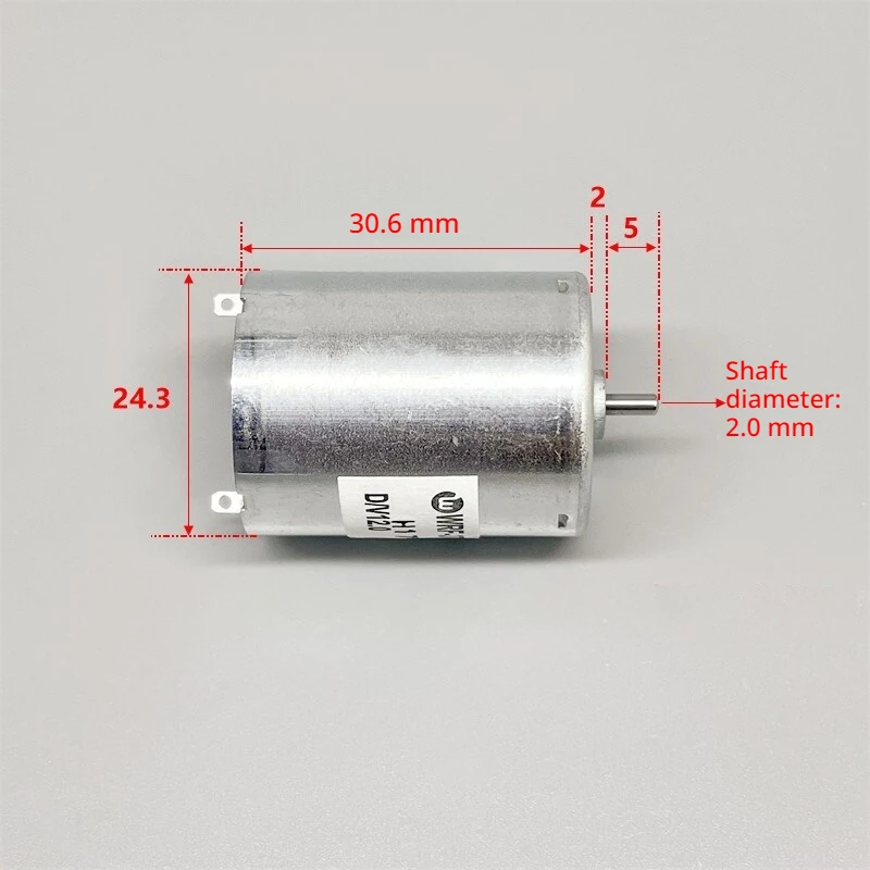 RF-370C-08860A DC Motor 12V Low Noise Air Pump Motor 2-14V Wide Voltage 1665RPM Low No-load Current Small DC Electric Motor