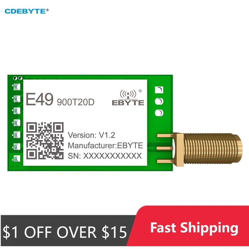Wireless Data Transmission Module 868MHz 915MHz CDEBYTE E49-900T20D Low Power Consumption 20dBm SMA Antenna DIP Wireless Module