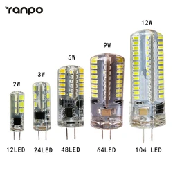 Mini G4 Lâmpadas LED, Lâmpada Incandescente, Holofotes, Decoração de Lustre, CA, DC, 12V, 220V, 2W, 3W, 5W, 9W, 12W, SMD, 50W, substitua