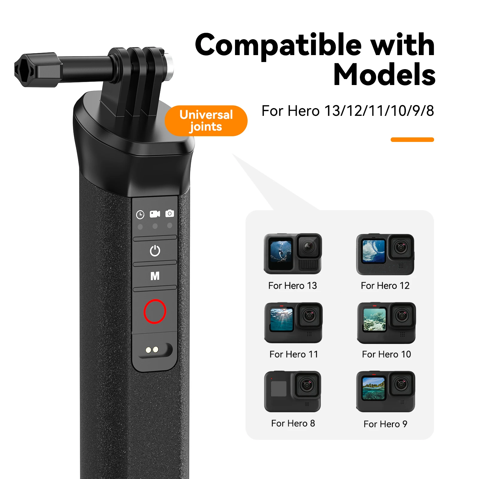 TELESIN الطفو بار Selfie عصا مقاوم للماء Selfie عصا مع حزام اليد اللاسلكية التحكم عن بعد ل Gopro بطل 9 10 11 12 13