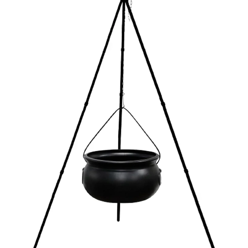 

Festive Witch Cauldron Decoration Green Lighted Pot on Tripod for Terrifying Themes Adult Halloween Party Supplies Decor