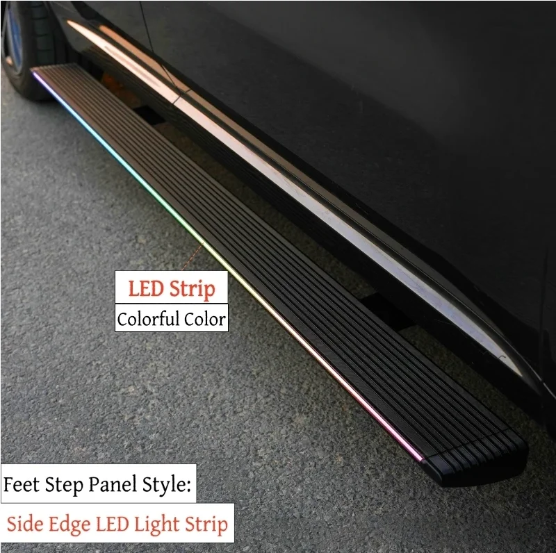 Elektryczne progi boczne LED do Forda Everest 2016-2026, automatyczne wysuwane podnóżki, teleskopowe listwy progowe.