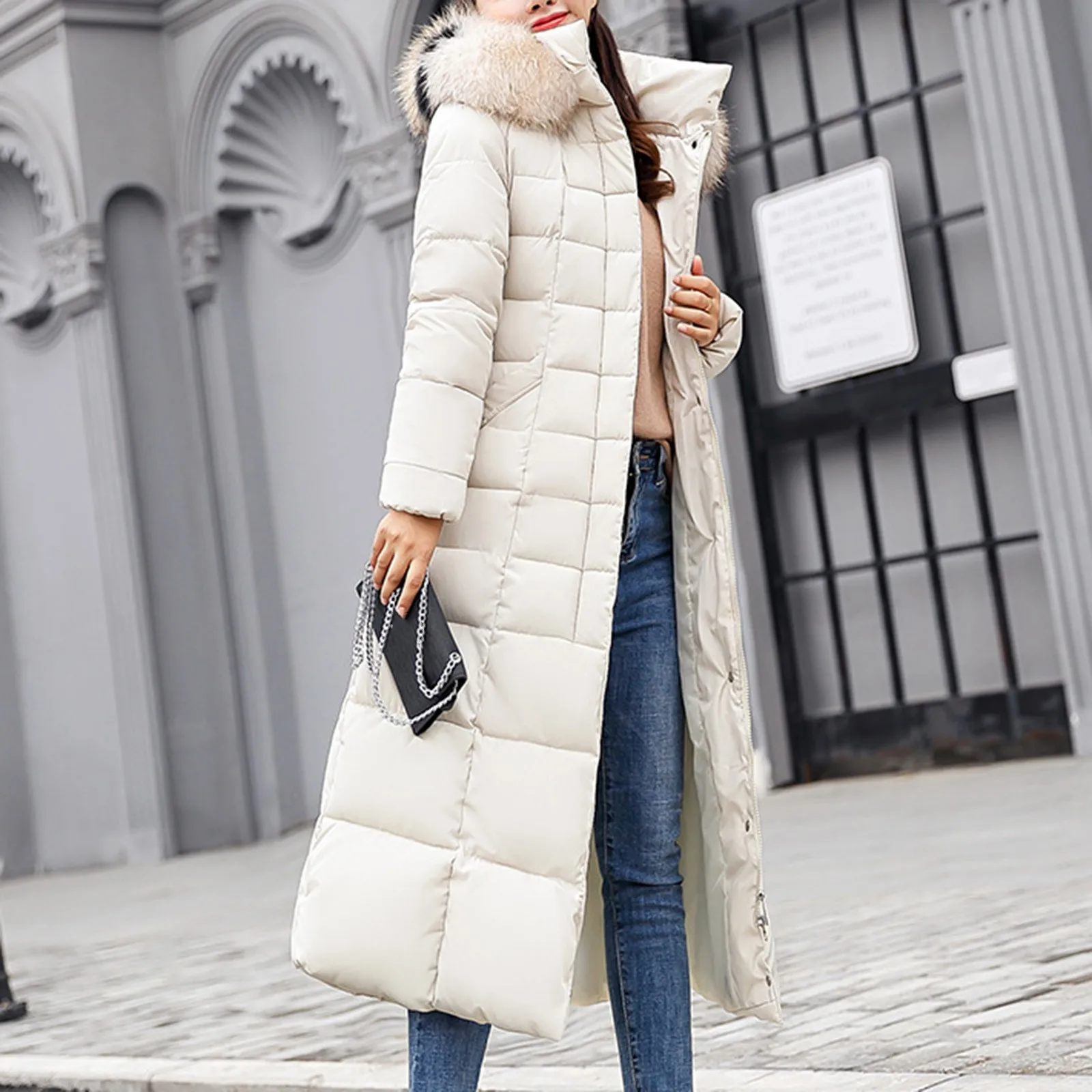 Winter Clothing Warm Down Jacket Women Solid Long Thicken Hooded Parkas Lady Plus Size Slim Puffer Jackets Coat пуховик женский