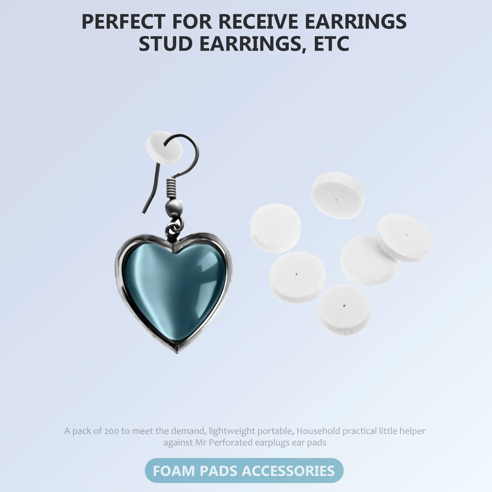 

200pcs Earring Pads Anti Drop Plastic Stoppers Ear Accessories Cushion Invisible Earlobe Protection for Women Daily Use