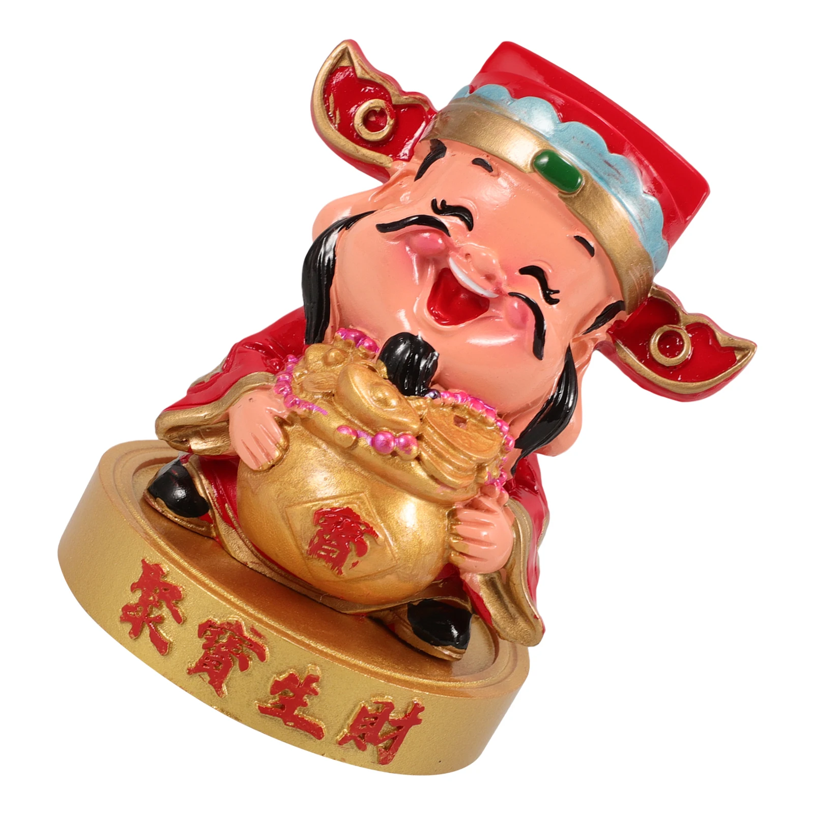 

God Of Wealth Resin Car Dashboard Decor Aesthetic Ornament Wealth Car Accessories Interior Decorations Vibrant Color Exquisite