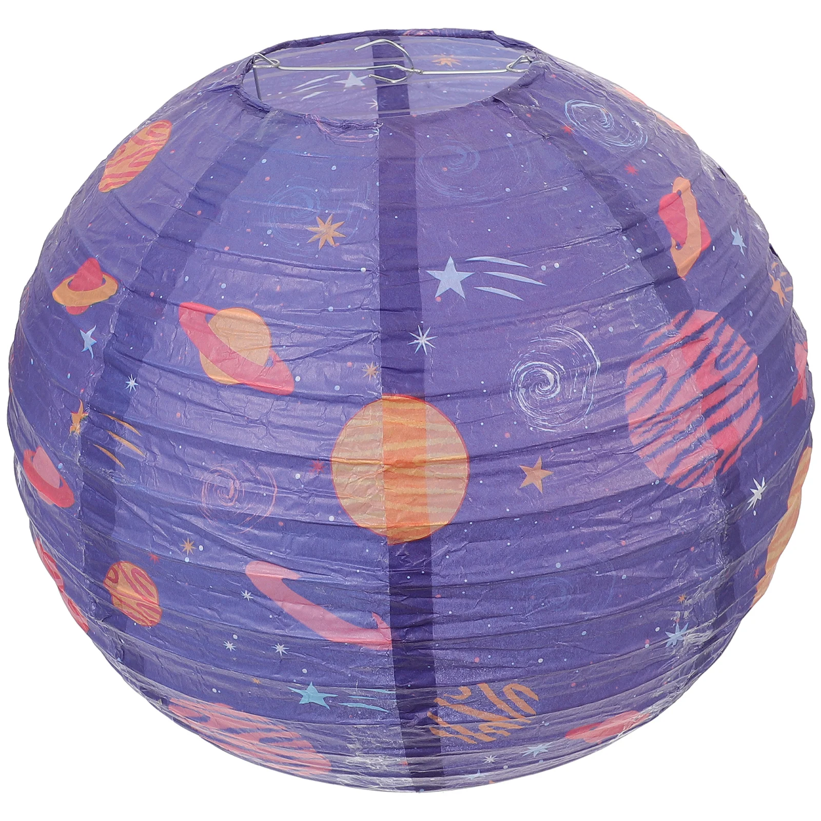 

1pc Creative Space Themed Paper Lanterns Solar System Hanging Decor Foldable Party Supplies For Birthday Festival Outdoor Garden
