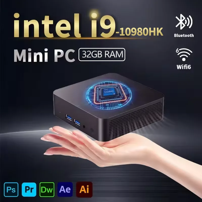 미니 컴퓨터 윈도우 11 인텔 코어 i9 10980HK 16GB/32GB 램 1TB SSD WIFI 6 BT5.2 4K HD 미니 게이밍/오피스/학습용 PC 썸네일 7