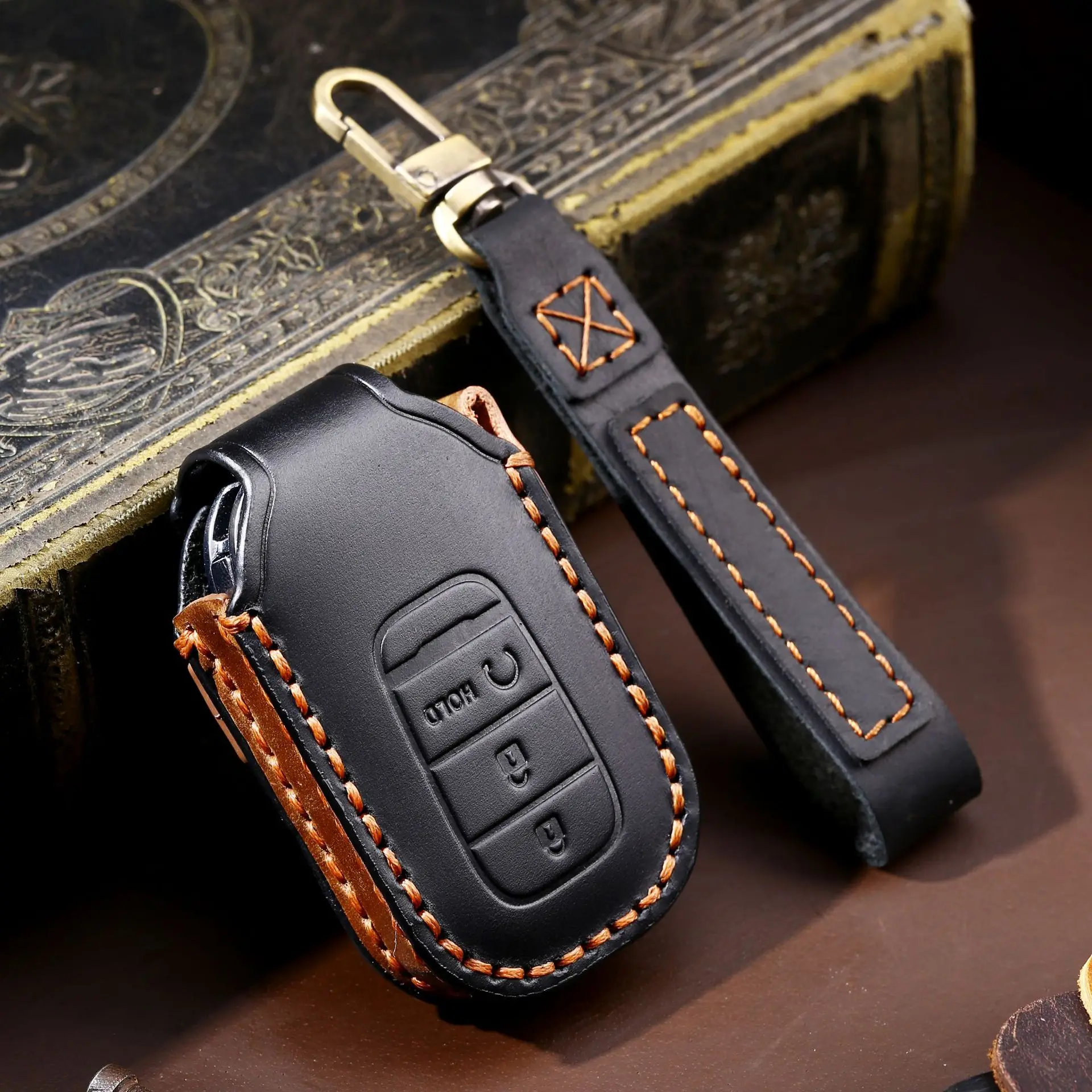 Leather Car Key Cov… - image