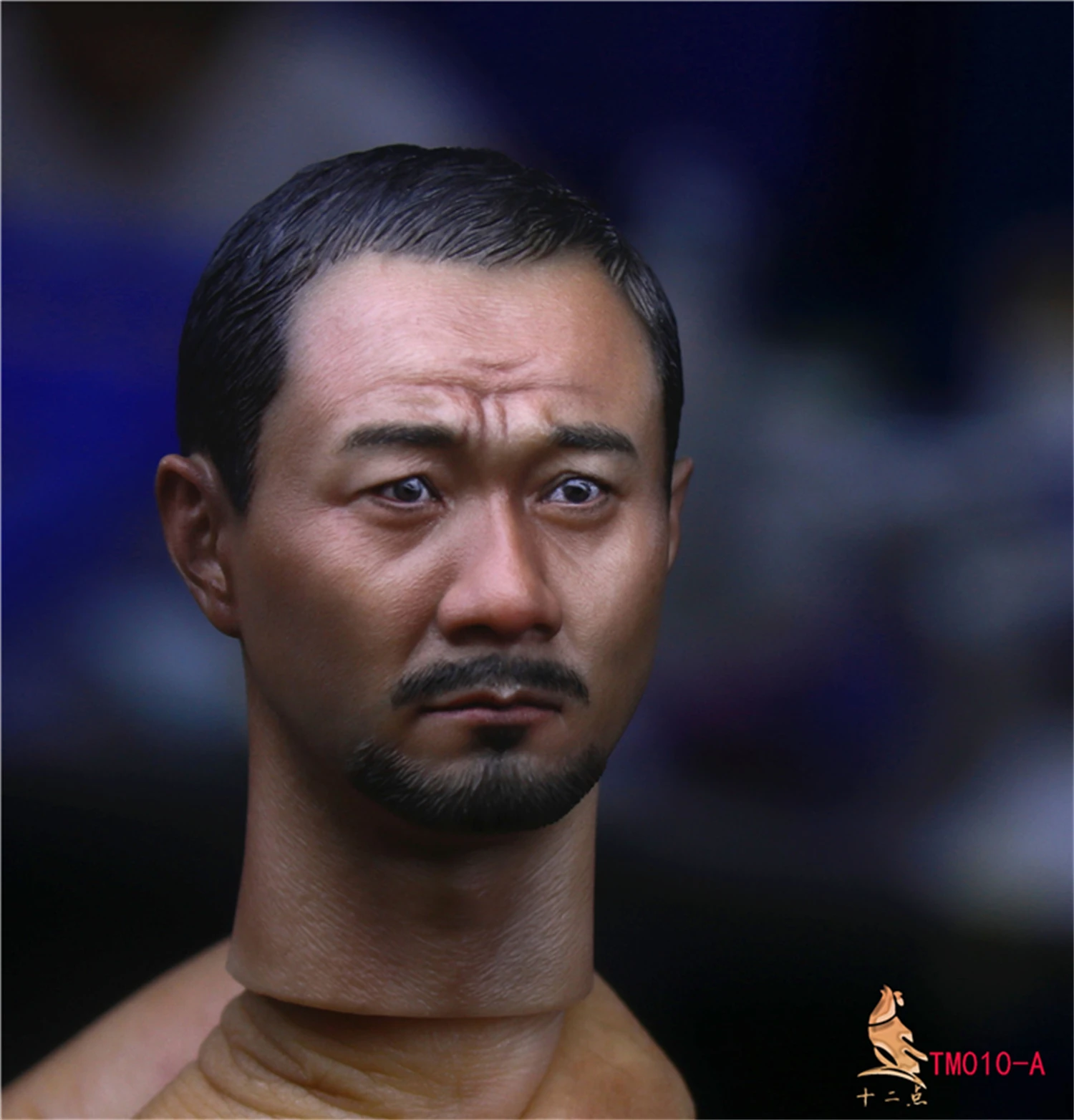 1/6 TM010A People's Volunteer Soldier Hu Jun Wu Kwan Head Sculpt Cannoneer Man Head Model Fit for 12'' Military Action Figure