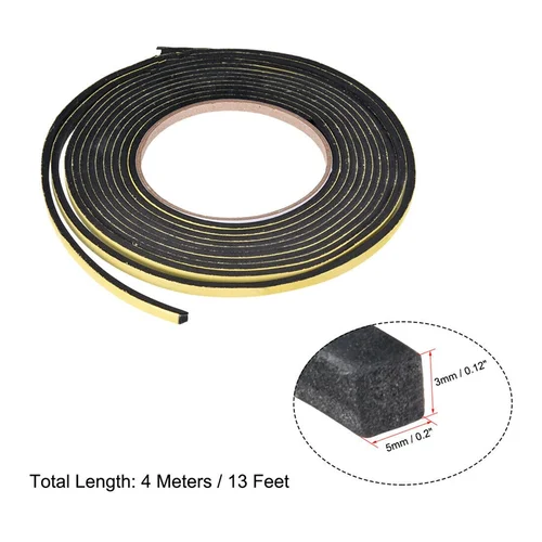 Imagen 2 del producto Cinta de sellado de espuma EVA, 5mm/8mm/10mm/15mm/20mm/30mm/50mm de ancho, 3mm de espesor, 13 pies (4 metros), tira adhesiva larga para clima, 1 ud.