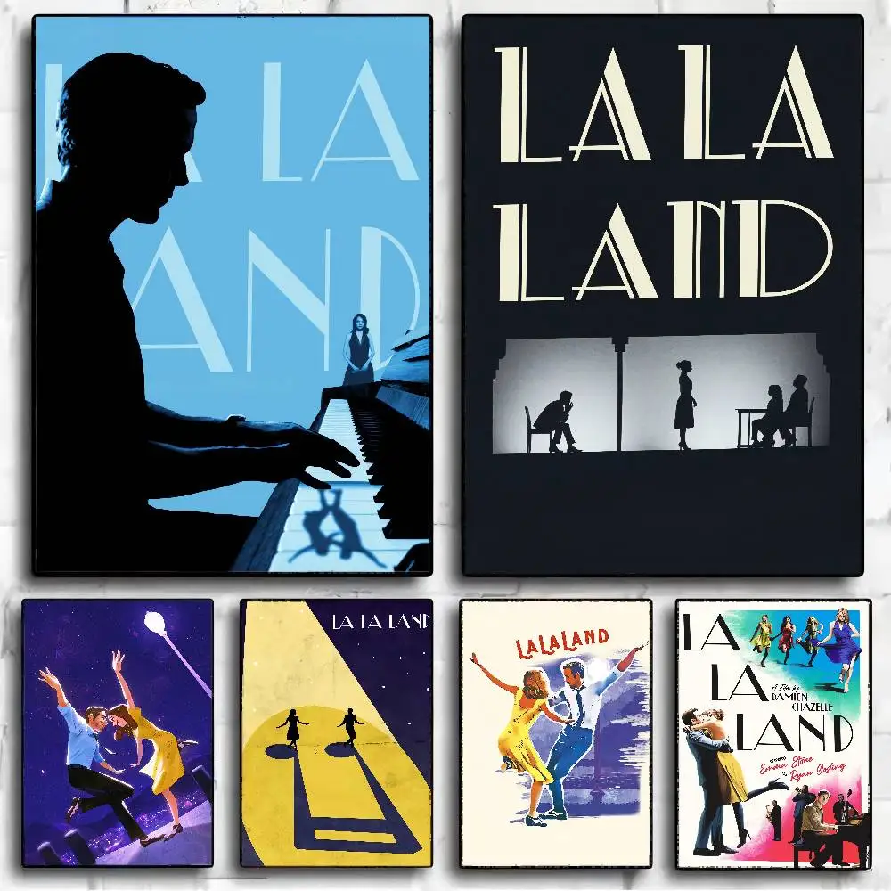 Movie La La Land DIY Sticky Poster Waterproof Paper Sticker Coffee House Bar Home Decor