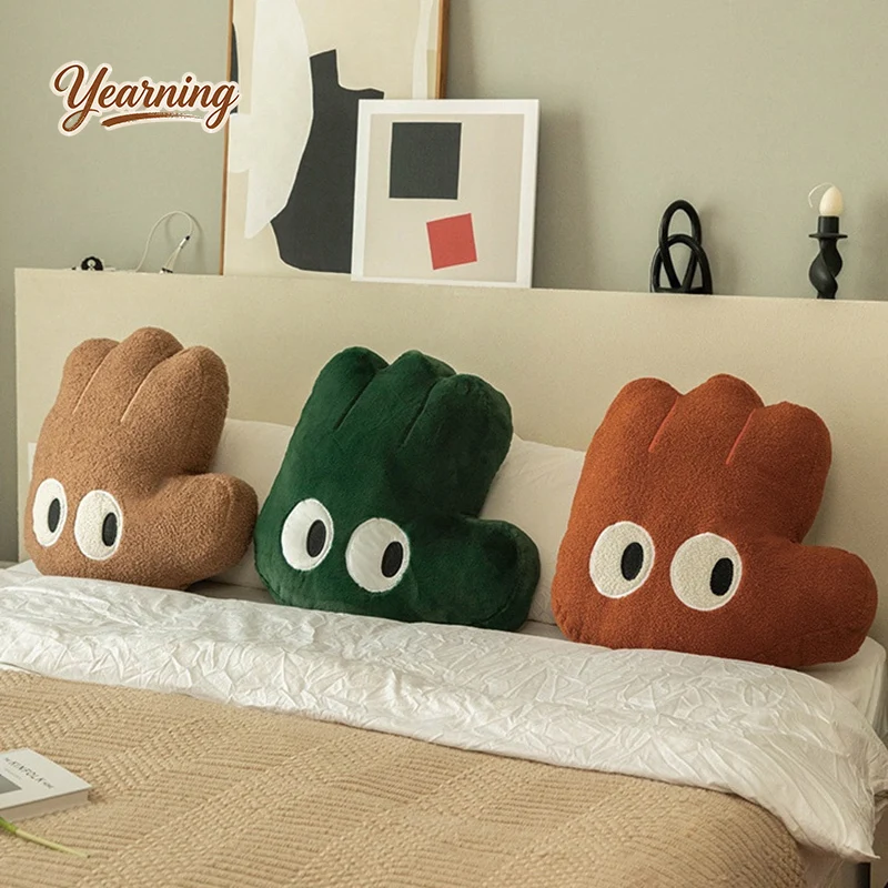 

Ins Nordic Style Palm Hand Plush Pillow Creative Sofa Cushion Finger Decor Ornament Gift for Girls Home Office Decor