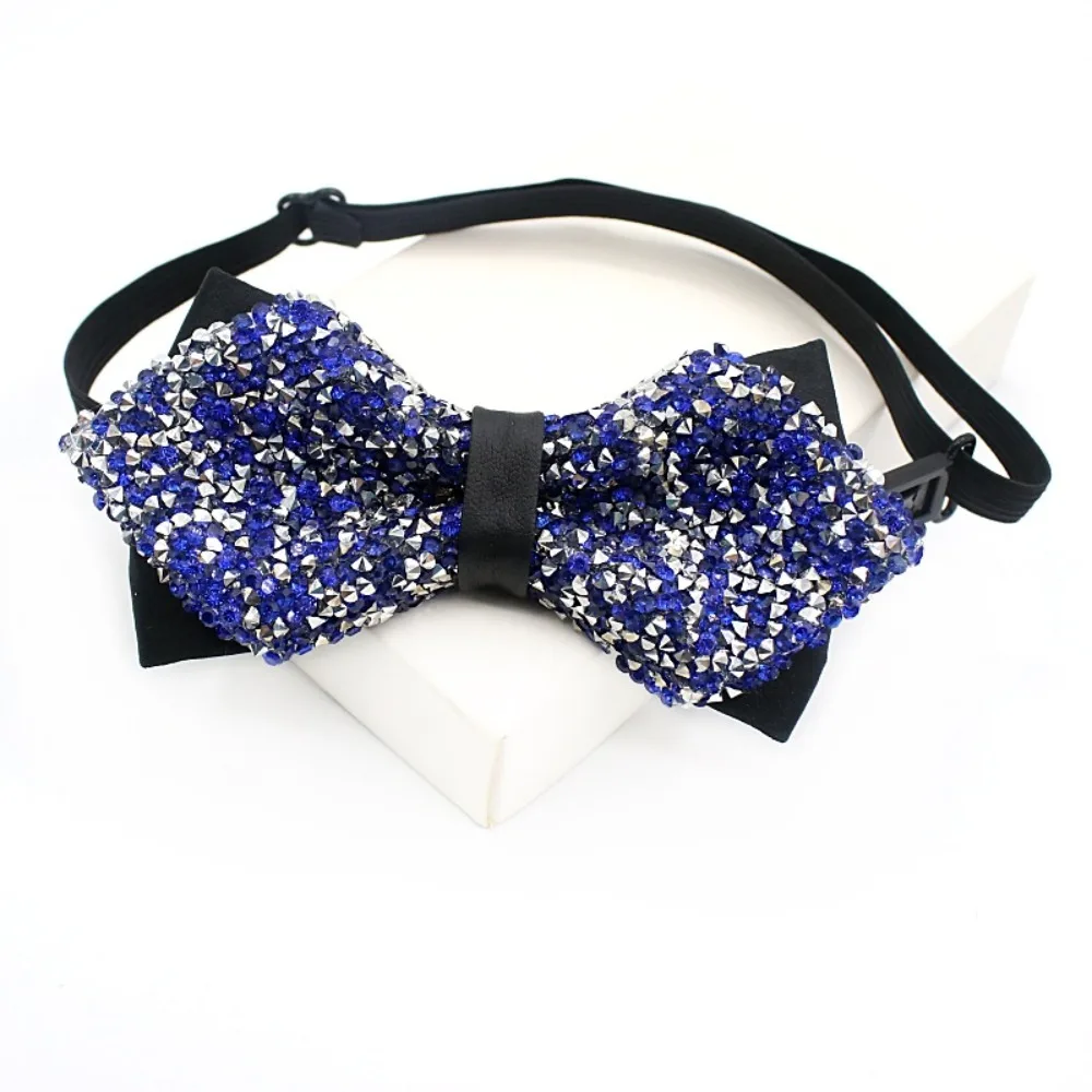 

Мужской свадебный галстук-бабочка для жениха, полный страз, воротник, цветок, модные украшения, аксессуары