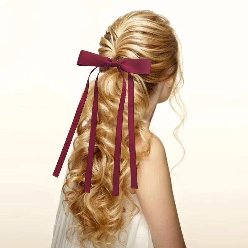 새로운 컬러풀 리본 헤어 클립, 여자아이들의 필수템, 직조 헤어 액세서리, 공주 스타일을 좋아하는 여자아이들에게 완벽합니다.