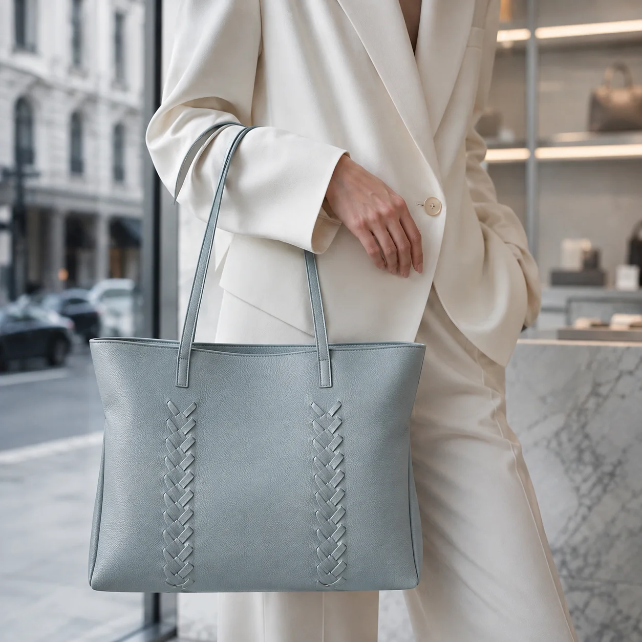 

Women's bag full-grain cowhide The 9-to-5 Tote bag Soft minimalist large capacity lady style The Daily commuter collection