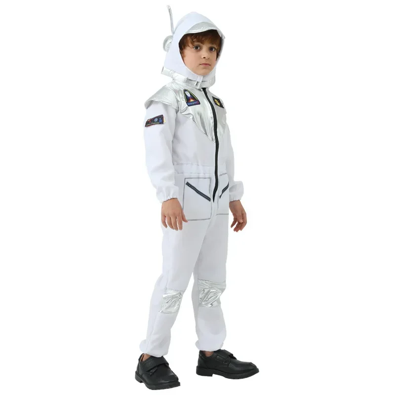 White Astronaut Costume for Kids Jumpsuit Fancy Dress Boys Girls Teens Toddlers Children's Astronaut Space Suit