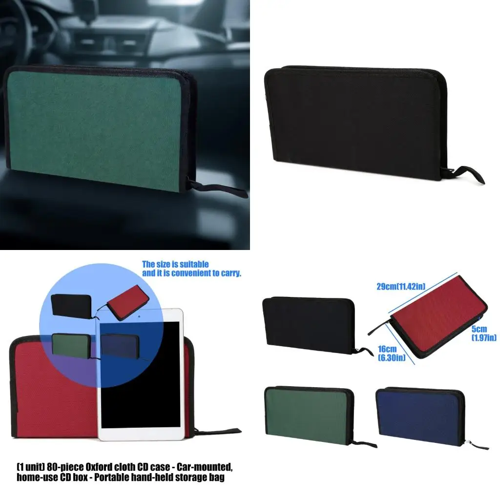 Spacious 80 Disc Bag Oxford Cloth Design Organizers Box For Car Home Use