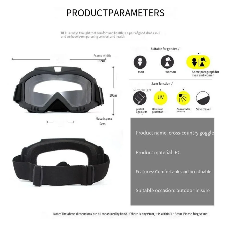 Gogle ochronne na zewnątrz motocyklowe wiatroszczelne okulary piaskowe taktyczne okulary antywybuchowe